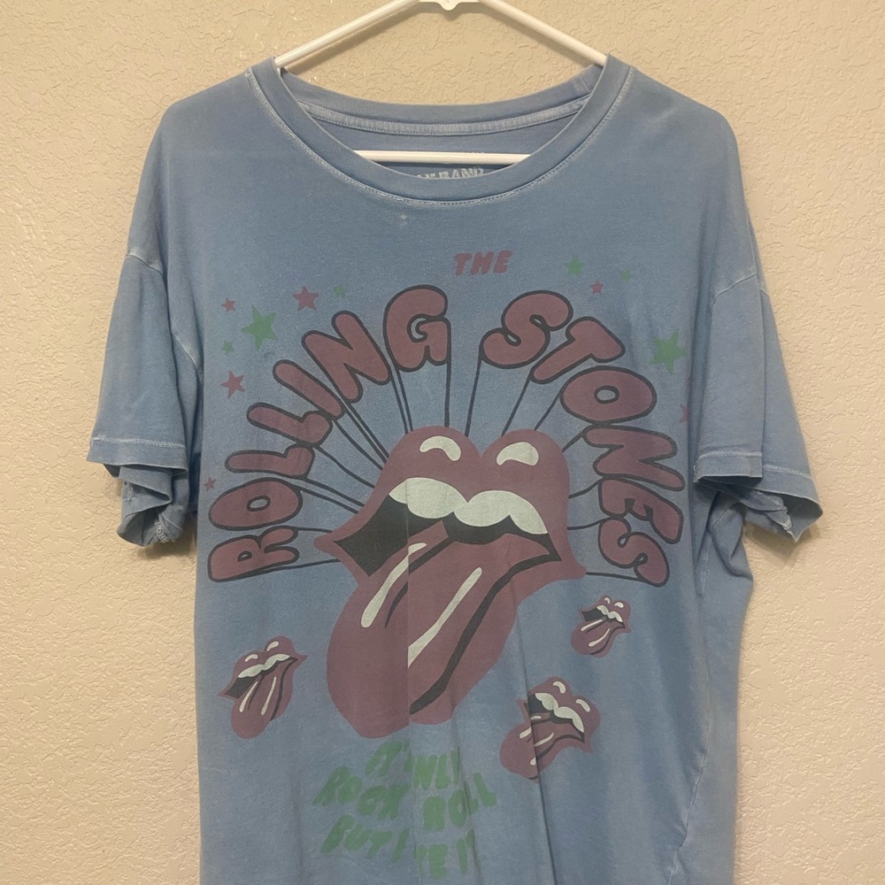 American Eagle Outfitters Blue Rolling Stones Tee